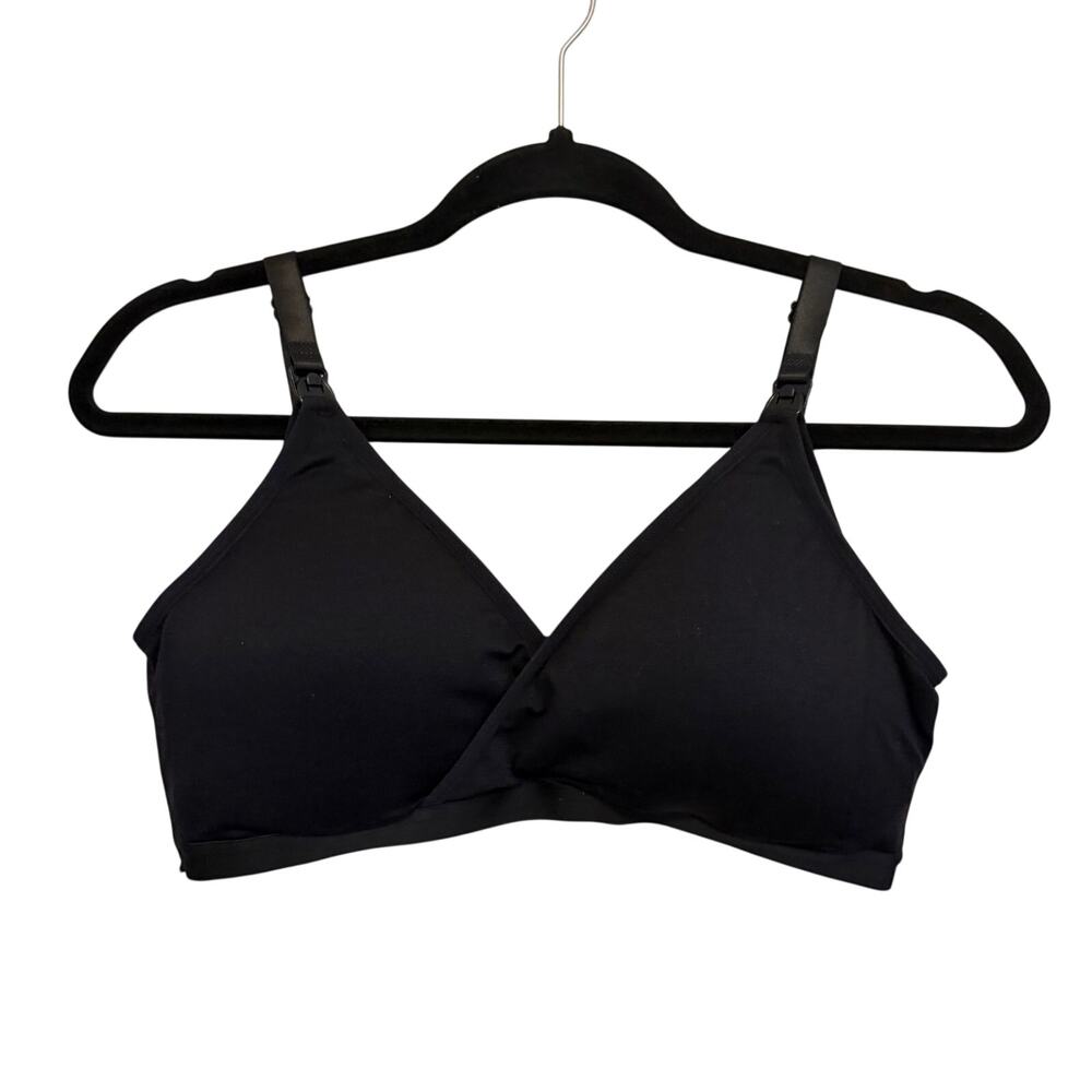 Prima Valentina Nursing Bra 36C Black Lounge Comfort Maternity Minimalist Casual